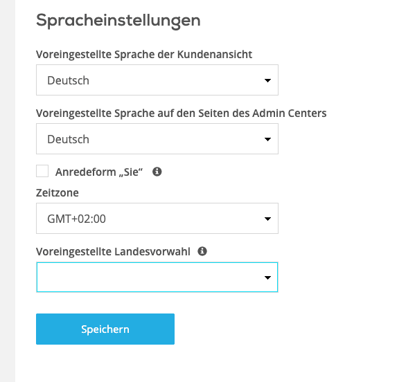 Möglichkeit zwischen „du“ und „Sie“ in der Anrede zu wählen