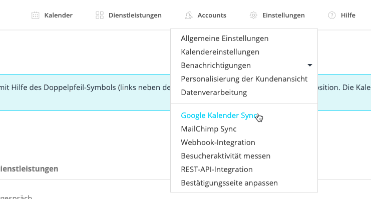 Kalender synchronisieren