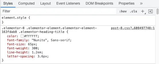 Schriftart im Browser herausfinden Safari