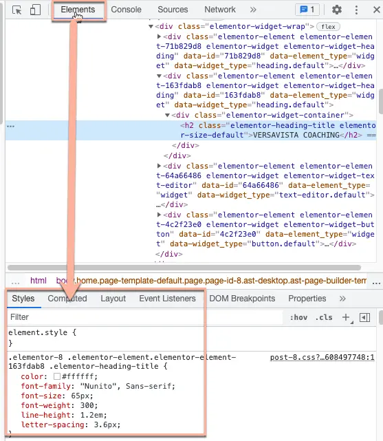 Schrift erkennen im Chrome Browser