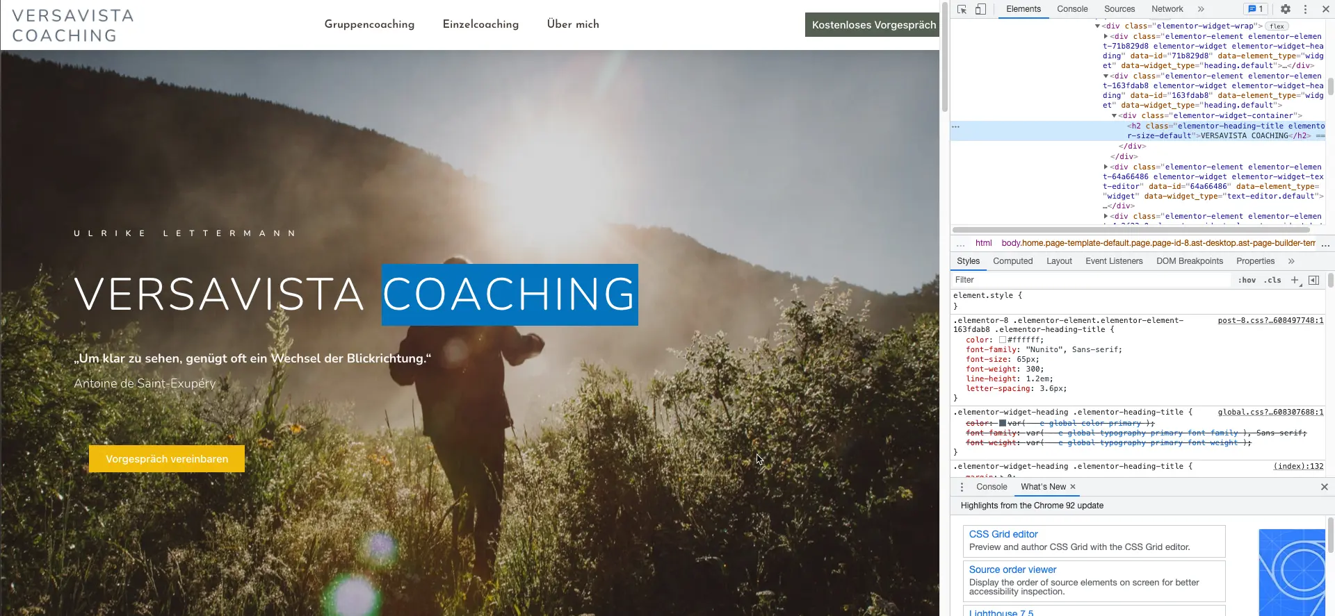 Schrift erkennen im Chrome Browser