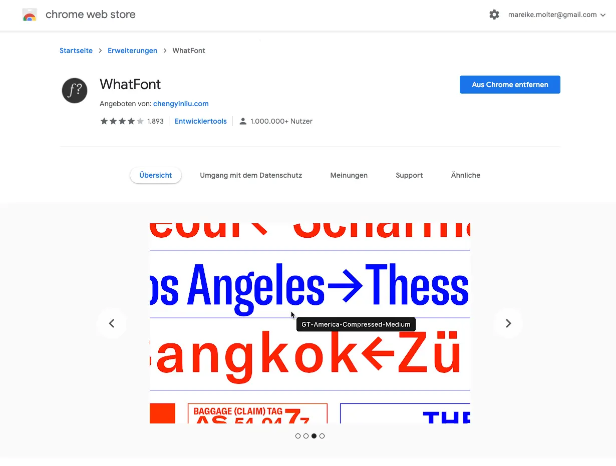 Chrome-BRowser-App-What-Font, Safari-Browser-App-What-Font