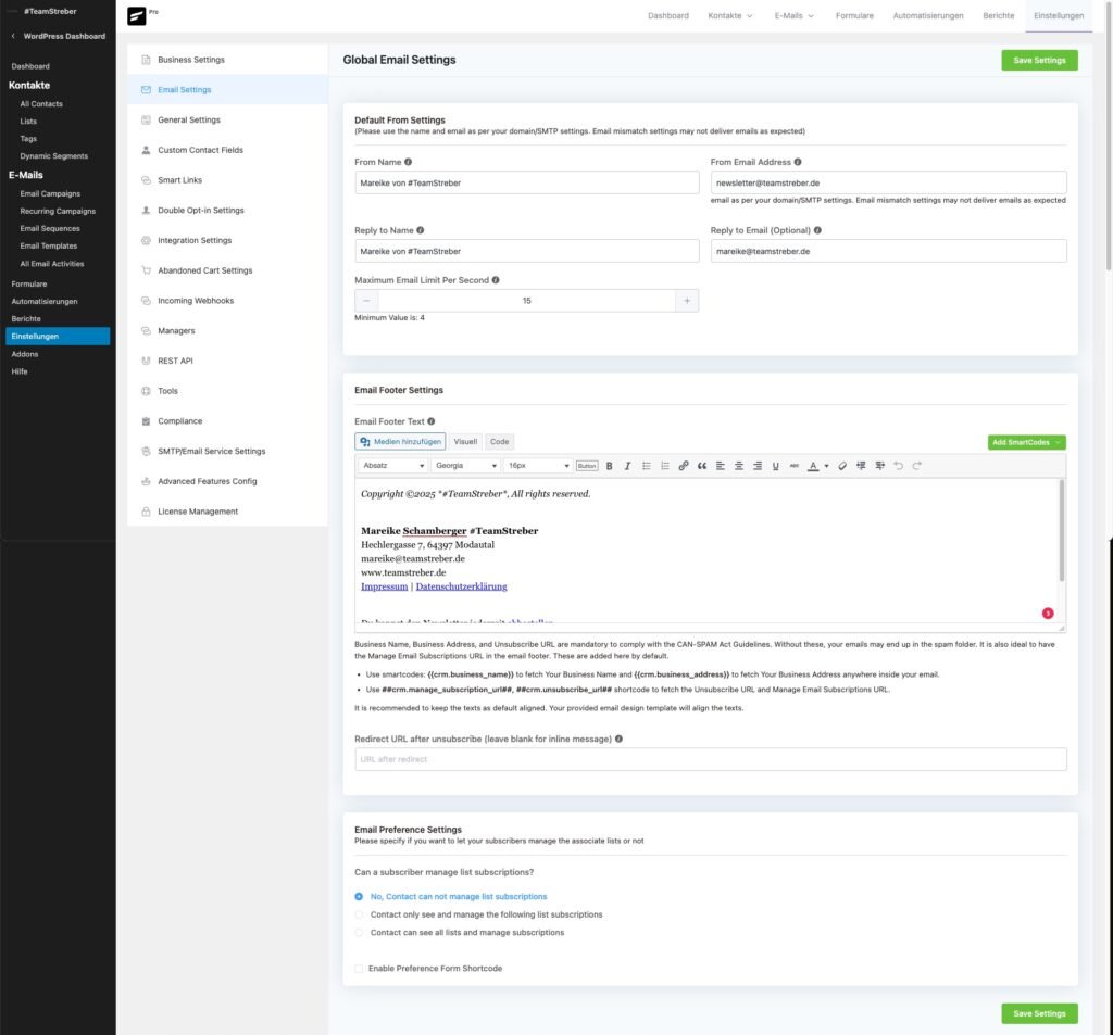 Fluent Email Settings 1024x953