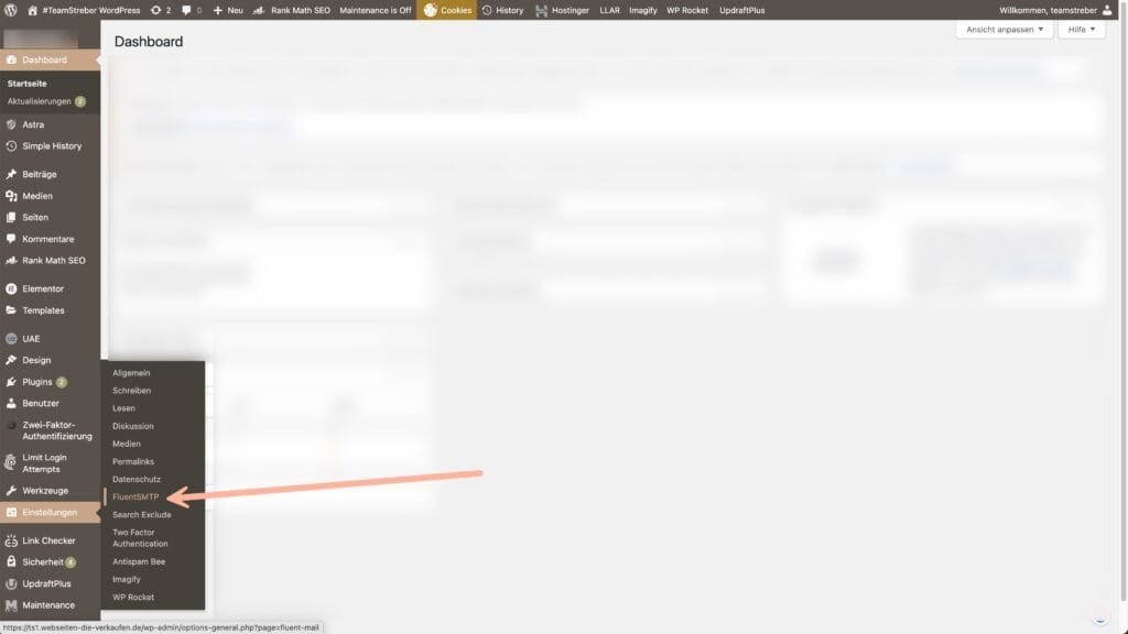 Fluent SMTP Plugin im Tooltest 5 Fluent SMTP 2025 06 16 14 14 11
