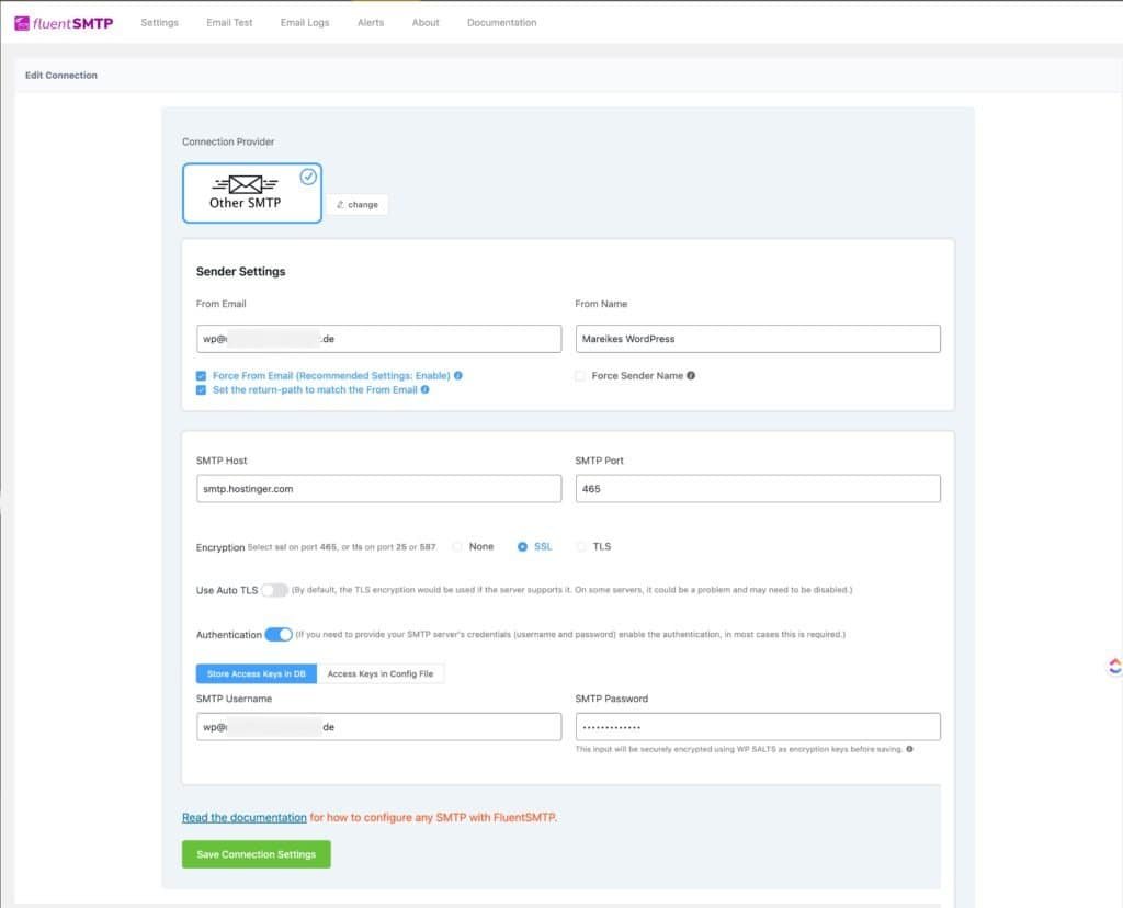 Fluent SMTP Plugin im Tooltest 6 Fluent SMTP 2025 06 16 14 15 41