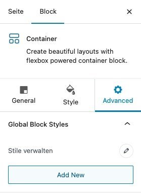 Gutenberg Spectra Presets Global Block Styles