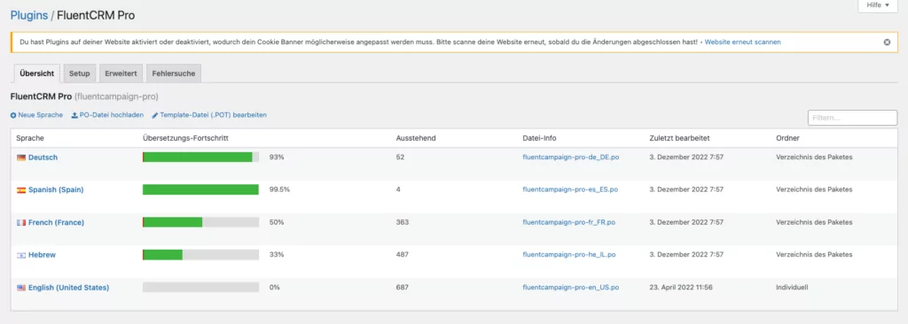 WordPress Plugins auf deutsch übersetzen mit Loco Translate Image 89 1024x366